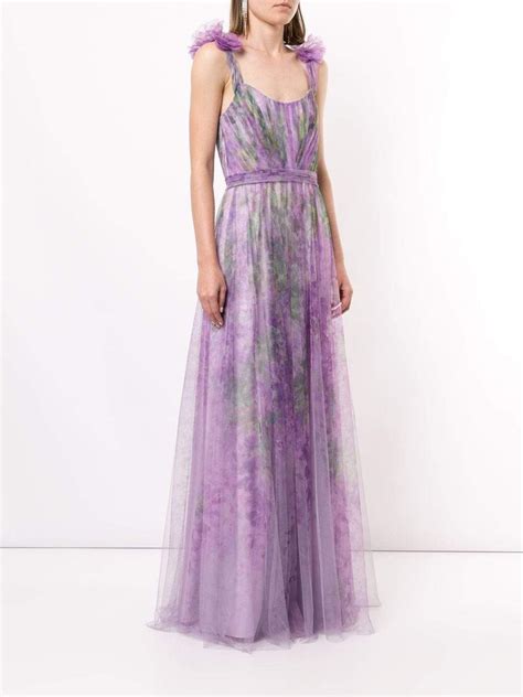 Floral Tulle Gown Marchesa