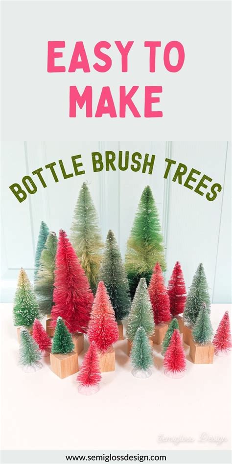How To Make Diy Bottle Brush Trees Vintage Inspired Christmas Decor