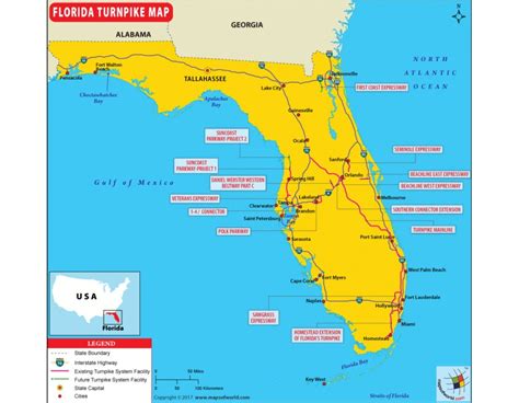 Buy Florida Turnpike Map Online