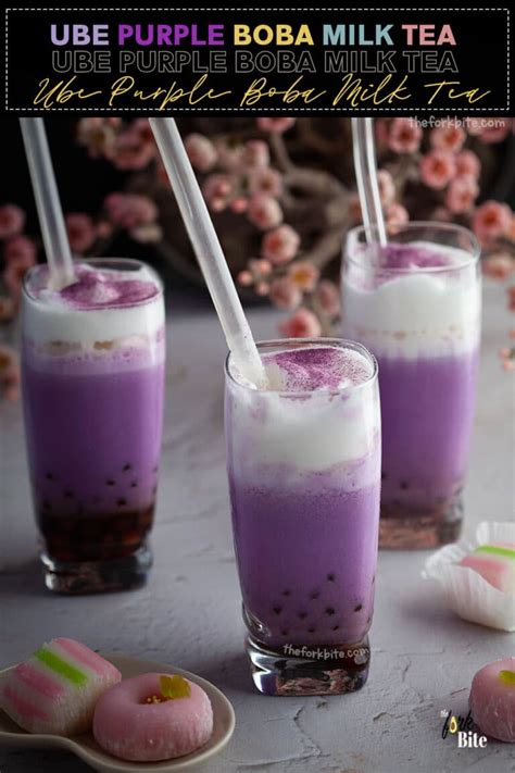 Purple Boba | Taro Milk Tea with Tapioca Pearls - The Fork Bite