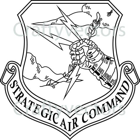 Air Force Strategic Air Command Badge Vector File Etsy