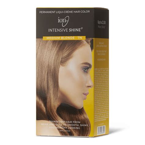 Ion Intensive Shine Hair Color Kit Medium Blonde 7n Hair Color Kit