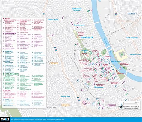 Printable Downtown Nashville Map Free Printable Map Of Nashville