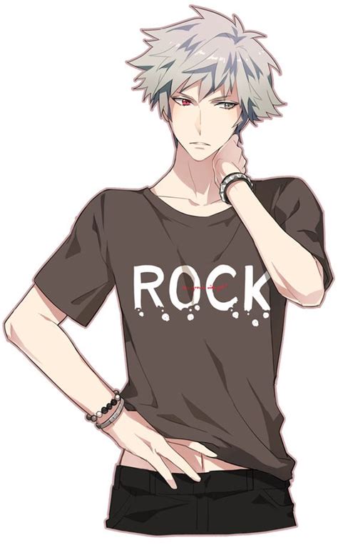 Jujutsu kaisen, gojo satoru, anime, anime boys, blue eyes, white hair. anime heterochromia / odd eyes red grey (Kurosaki Ranmaru ...