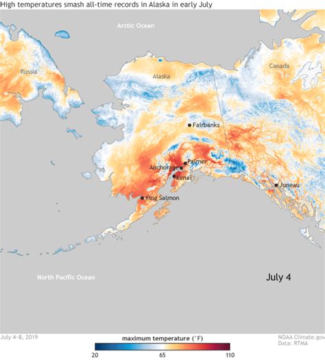High Temperatures Smash All Time Records In Alaska In Early July 2019