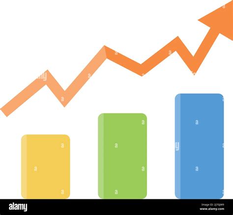 Increase Bar Graph Growth Business Editable Vector Stock Vector Image