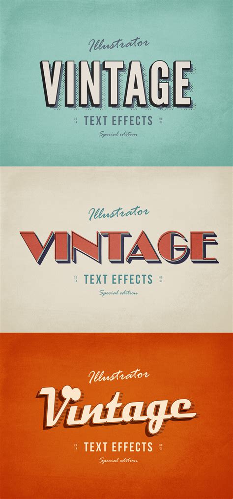 illustrator vintage text effects graphicburger