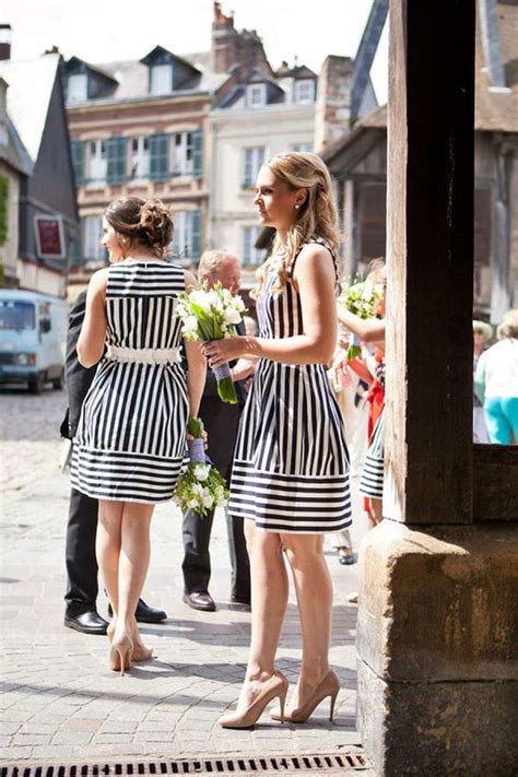 30 Awesome Striped Bridesmaids Dresses Weddingomania