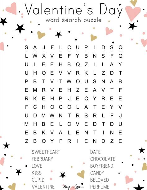 Free Valentines Day Word Search Printables Skip To My Lou