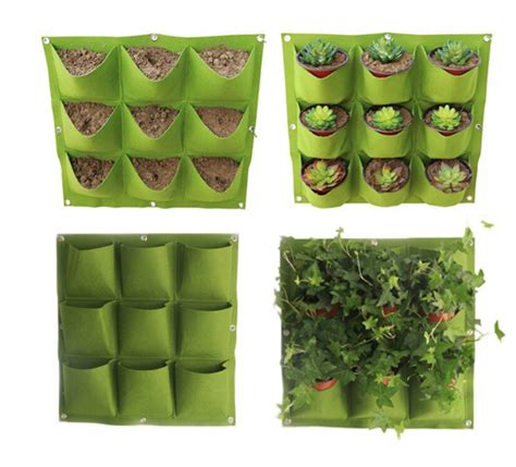 Hanging Planting Bags 25 Pockets Vertical Wall Mounted Gardening