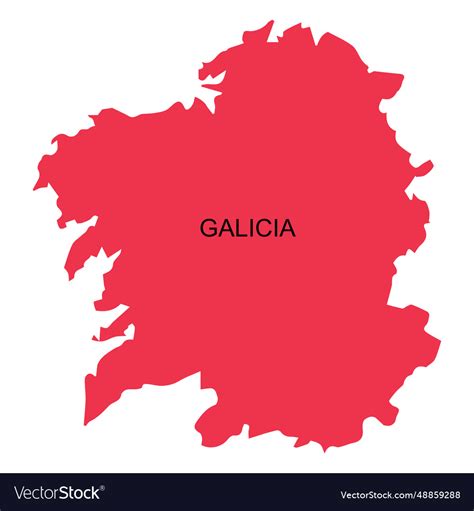 Galicia Autonomous Community Map Royalty Free Vector Image