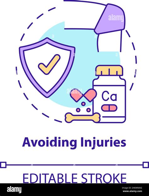 Avoiding Injuries Concept Icon Stock Vector Image And Art Alamy
