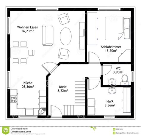 It's an ingenious drawing tool! Technical Drawing Home Floor Plan Stock Vector ...