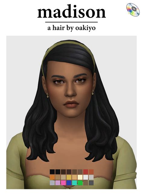 Oakiyo Madison Hair In Love With The Sleek Front Emily Cc Finds