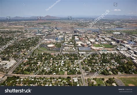 Aerial View Tempe Skyline Including Campus Stock Photo 110820746