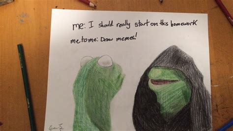 Evil Kermit Meme Speed Drawing Crayola Pencil Crayons