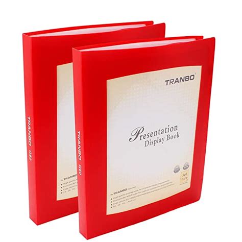 Tranbo Clear Book Plastic File Folder Display Presentation Book 60