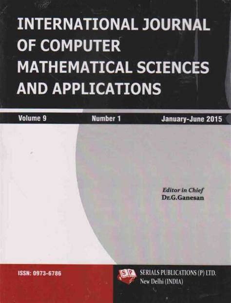 Buy International Journal Of Computer Mathematical Science And