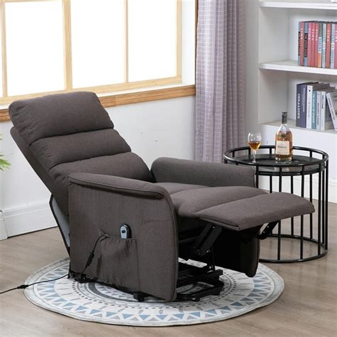 Homcom Power Lift Assist Recliner Chair With Wheels And Remote