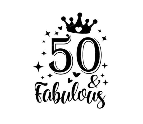 50 Years Birthday Svg