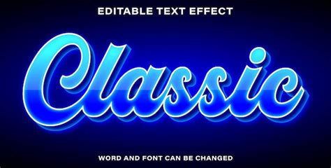 Premium Vector Classic Text Effect Style