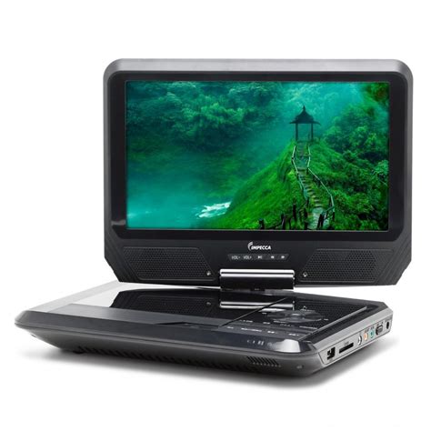 Impecca Dvp 917 9in 270° Swivel Screen Portable Dvd Player Black
