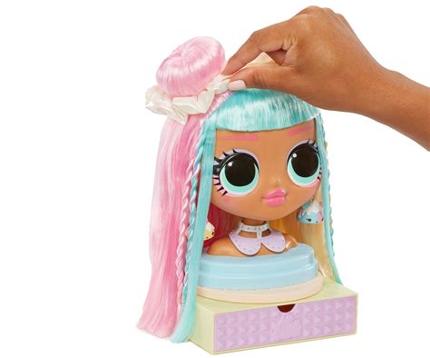 lol surprise omg styling doll head candylicious with 30 surprises girls hair play toy