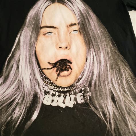 Billie Eilish Official Black Tarantula Spider Mouth T Gem