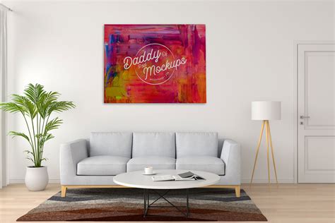 Living Room Painting Mockup Mockup Daddy