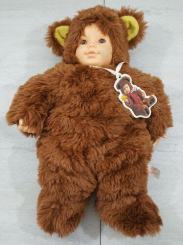 Anne Geddes Doll Baby Light Brown Bear Plush Bean Bag 1998 Stuffed 15
