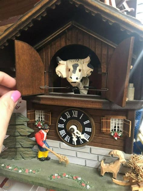 Lotscher Swiss Cuckoo Clock With Cow 2021625791