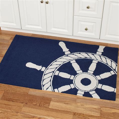 Ship Wheel Nautical Indoor Outdoor Rugs By Liora Manne In 2020