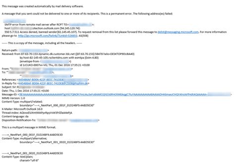 Undelivered Mail Returned To Sender 57511 Microsoft Community