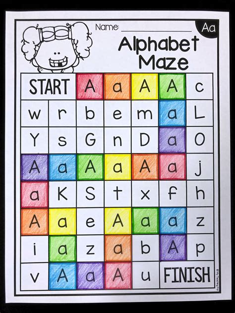 70+ alphabet activities for toddlers, preschool and kindergarten. Alphabet Maze Worksheets - Letter Recognition ...