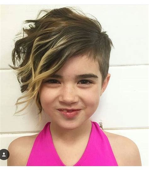 One way to make the crew cut different and special is to spike up the front or sweep the hair to the side. Pin auf Kids girl haircuts