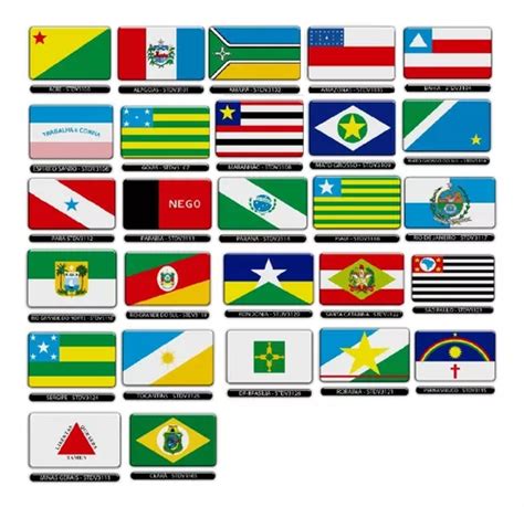 Bandeiras Dos 27 Estados Do Brasil 55x35cm Parcelamento Sem Juros