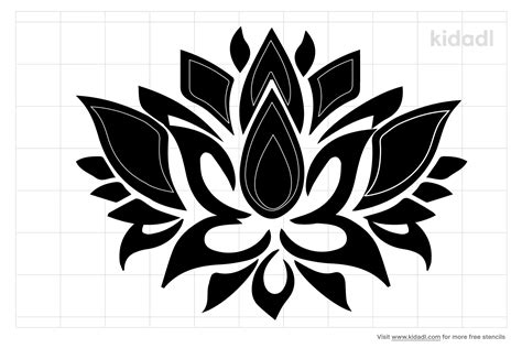 Free Printable Lotus Flower Stencils Best Flower Site