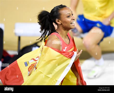 Spains Ana Peleteiro Celebrates After Winning The Triple Jump