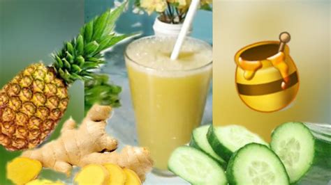 How To Make Pineapple Ginger Juice With Cucumber Detox Shantell Tt Voiceover Youtube