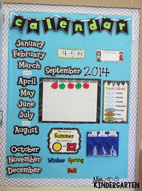 Calendar Time In Kindergarten Miss Kindergarten Classroom Calendar