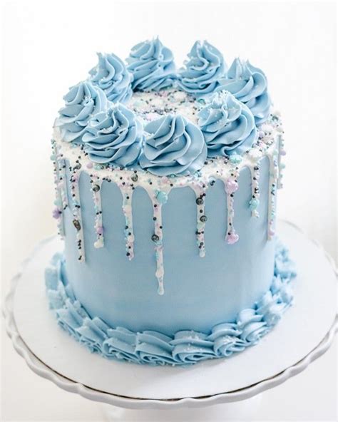Blue Birthday Cake Blue Birthday Cakes Candy Birthday Cakes Pretty