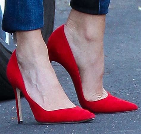 Nikki Reed Flaunts Fabulous Figure In Red Pointy Stilettos