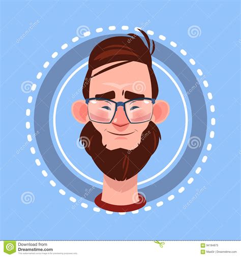 Profile Icon Male Emotion Avatar Man Cartoon Portrait Happy Smiling
