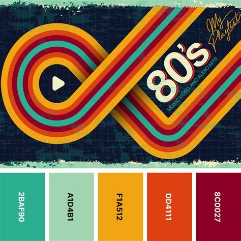 31 Retro Color Palettes For Throwback Designs Color Meanings Retro