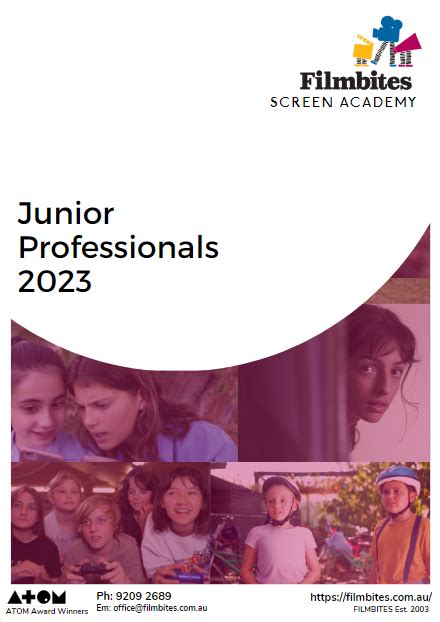 Junior Professionals 9 To 13 Yrs Filmbites Screen Academy