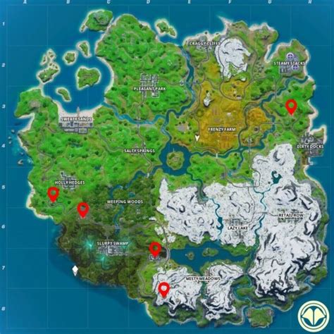 To see the page that showcases all cosmetics released in chapter 2: Fortnite Guide: chest and landmark locations - Millenium