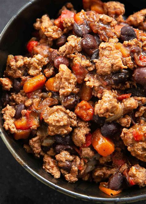 Ground Turkey Chili With Black Beans Recipe