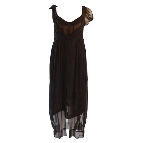 Chic Zac Posen Steam Punk Inspired Layered Black And Nude Silk Dress Ensemble For Sale At