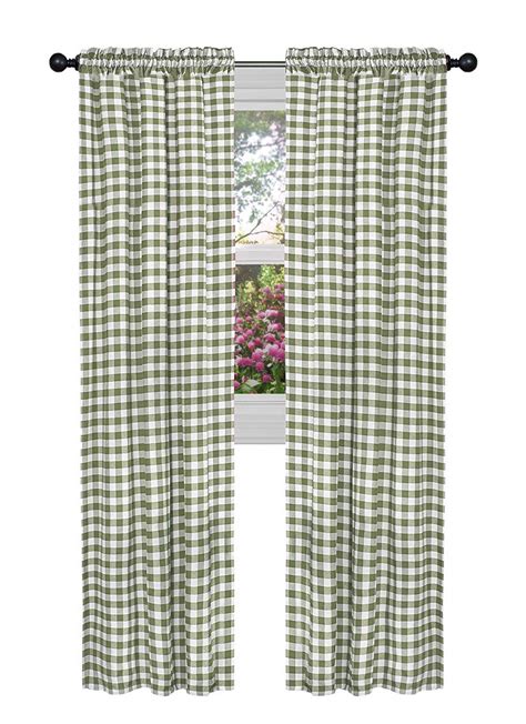 Green Plaid Curtains Panels Curtains And Drapes 2023