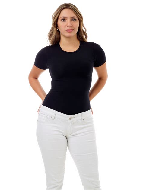 women s ultra light cotton spandex compression crew neck t shirt men compression shirts